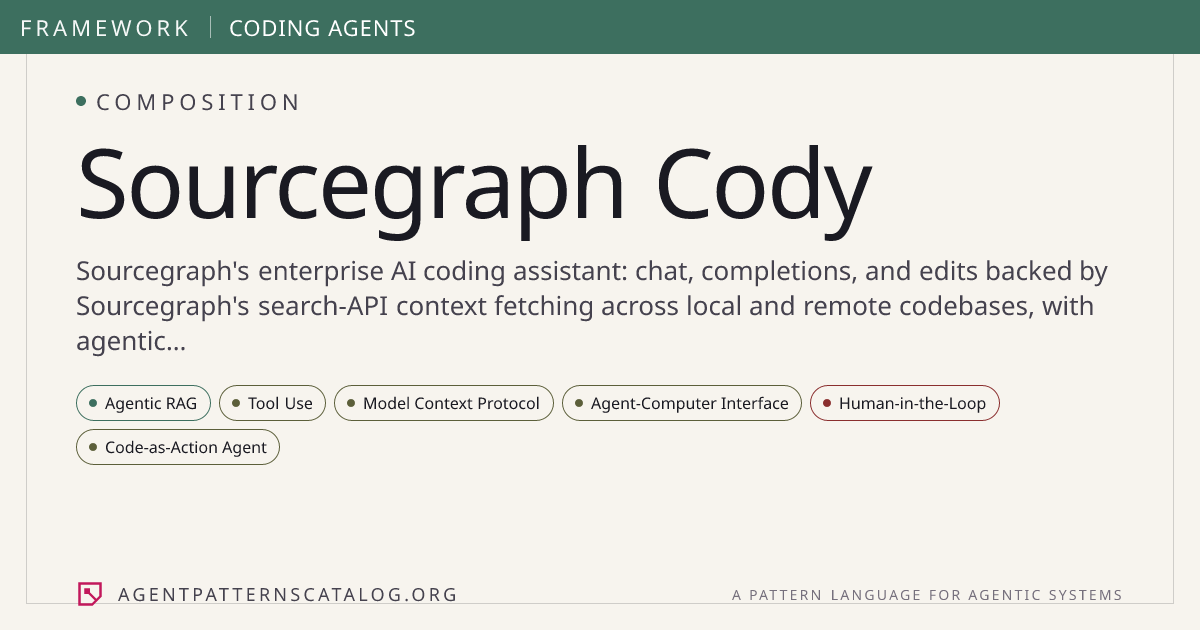 Sourcegraph Cody — Agent Patterns Catalog