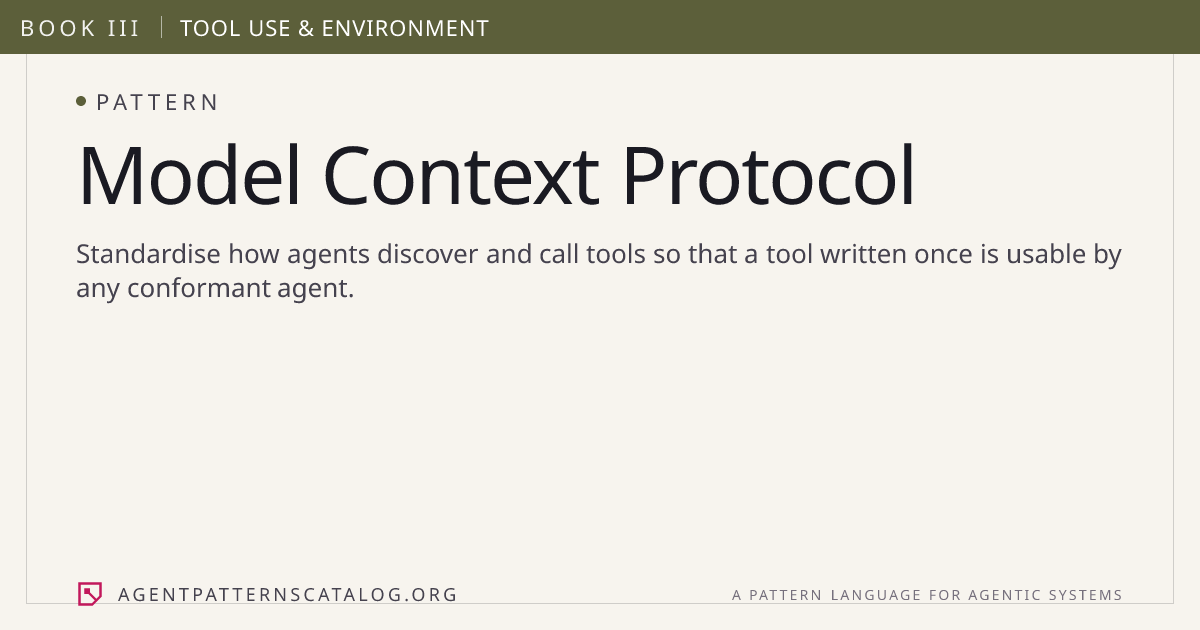 Model Context Protocol — Agent Patterns Catalog