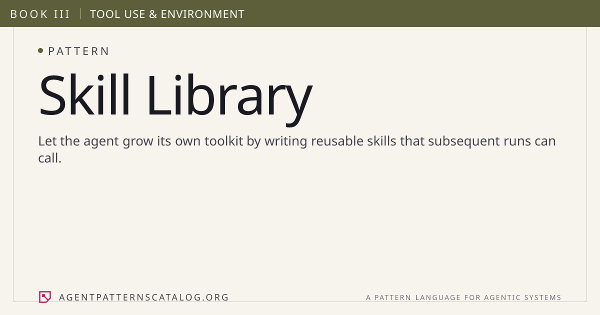 Skill Library — Agent Patterns Catalog