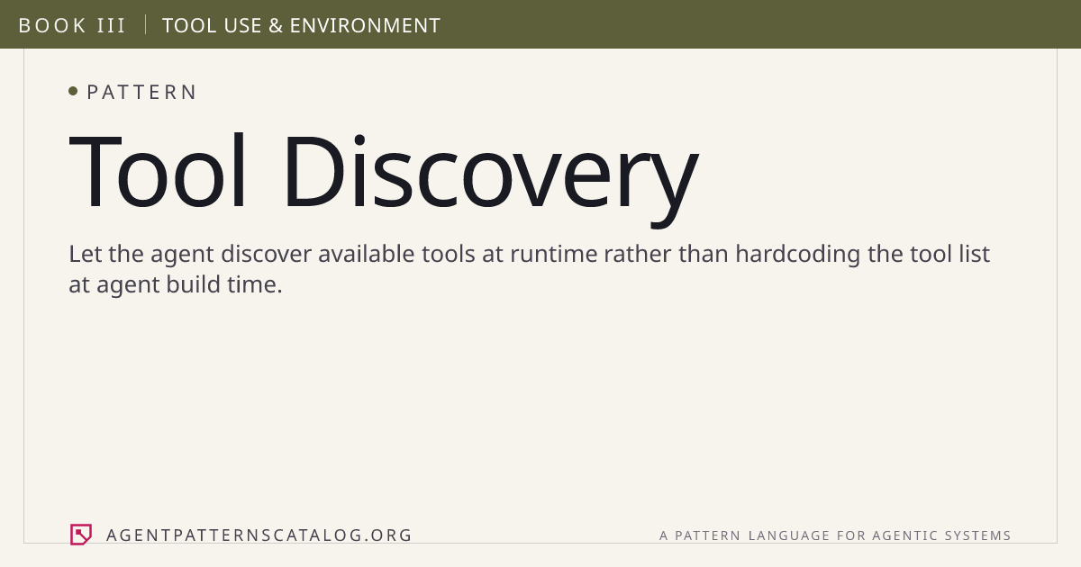 Tool Discovery — Agent Patterns Catalog